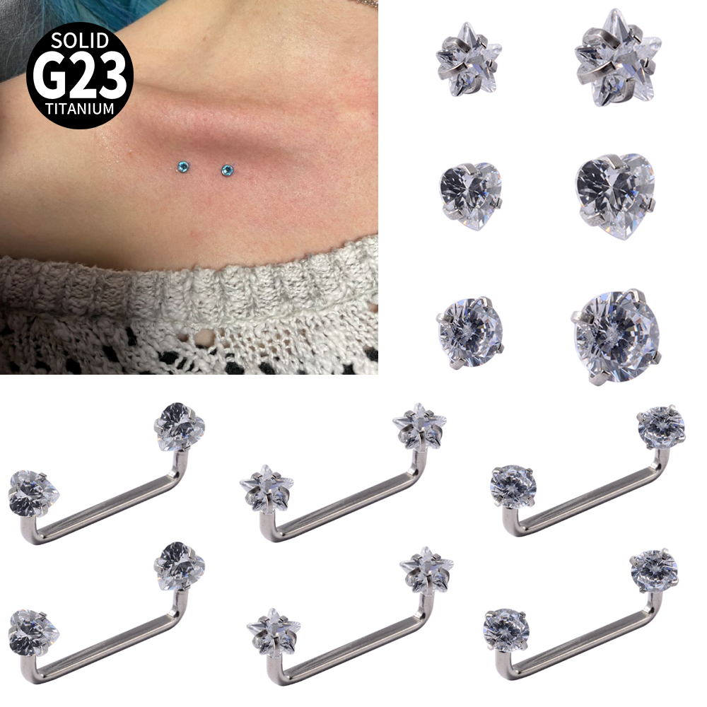 Body Jewelry Dermal - 3-1PCS Implant Grade Titanium Microdermal Surface