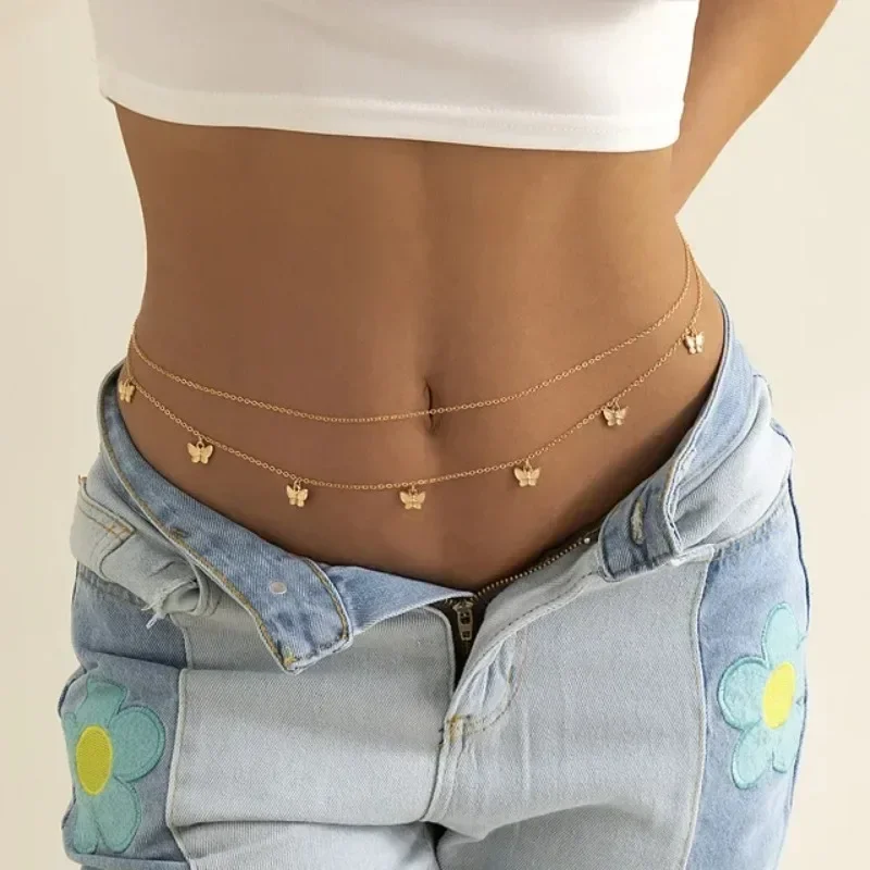 Body Jewelry Usa - New Charm Sexy Double Layer Butterfly