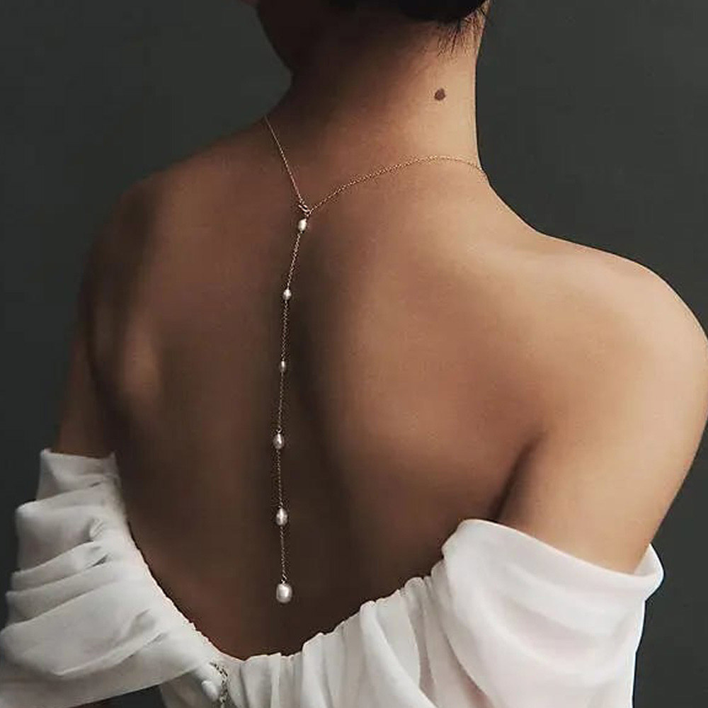 Body Jewelry Retainers - Stonefans Elegant Back Drop Pearl Pendant