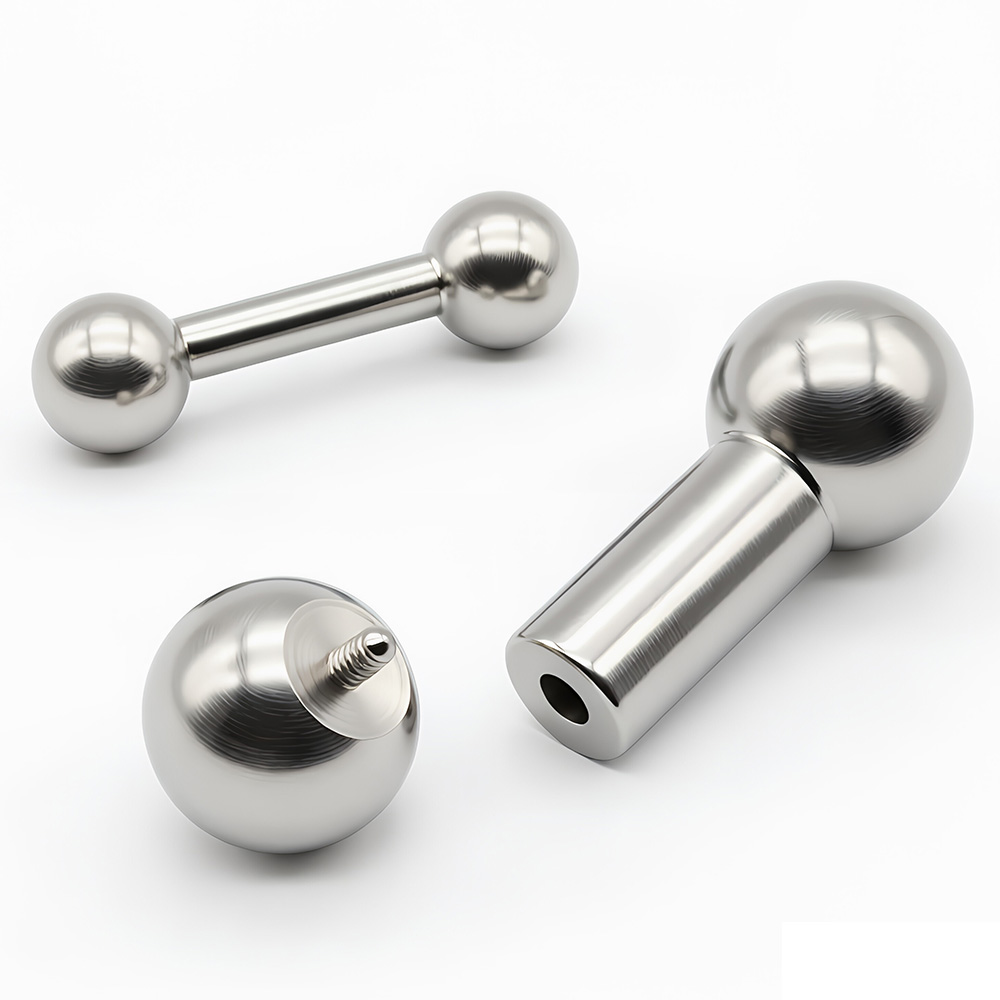 Body Jewelry Internally Threaded - 1Pc 12G-00G Stainless Steel Straight Barbell