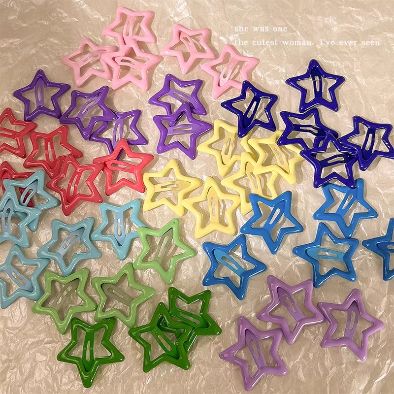 Colorful Kawaii Star Barrettes - Body Jewelry Wholesale 评论和价格