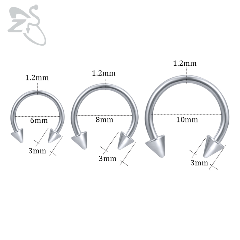 ZS Horseshoe 316L Surgical Ste - Zs Body Jewelry 评论和价格
