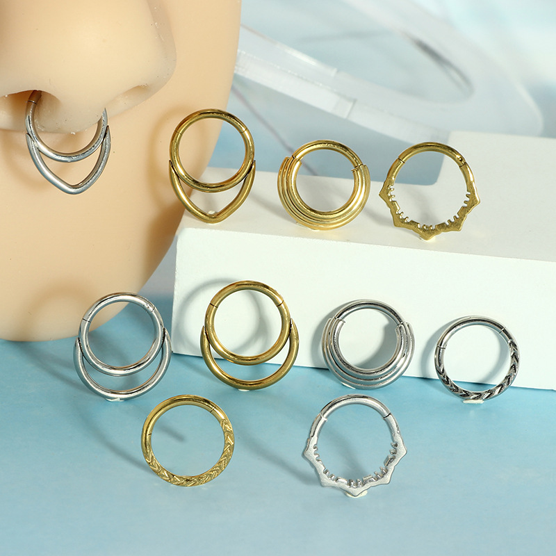 Nose Hoop Earrings Metal Nose  - Body Jewelry Earrings 评论和价格