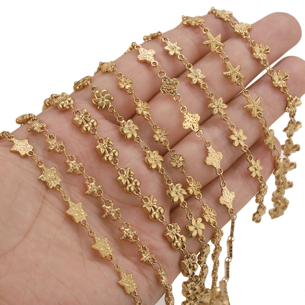 1Meter Stainless Steel Flower  - Body Jewelry Wholesale 评论和价格