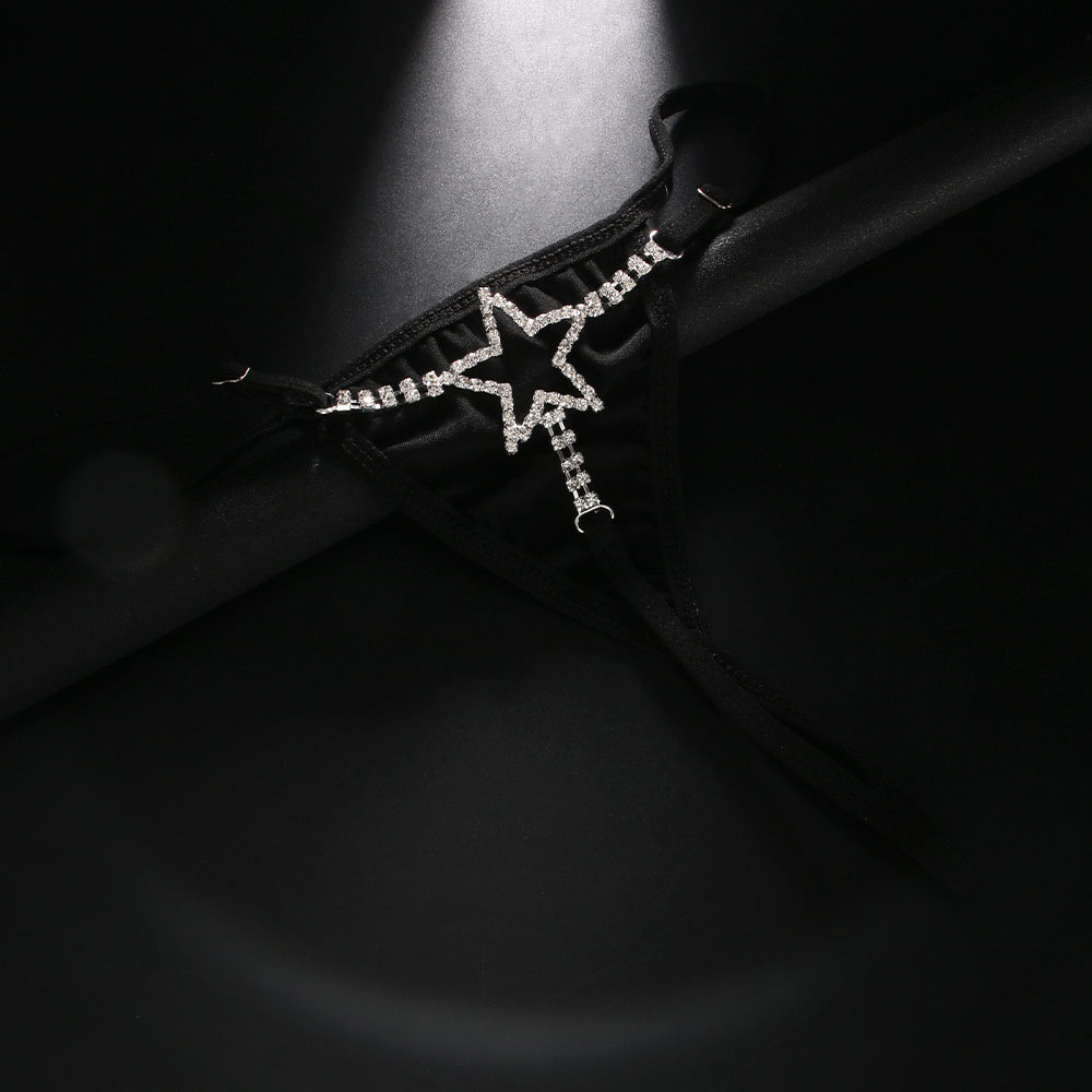 Sexy Crystal Star Waist Thong  - Body Jewelry Retainers 评论和价格