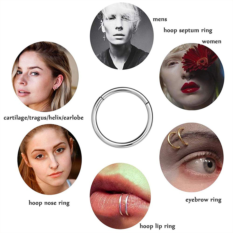 16G 316L Surgical Steel Hinged - Body Jewelry Earrings 评论和价格