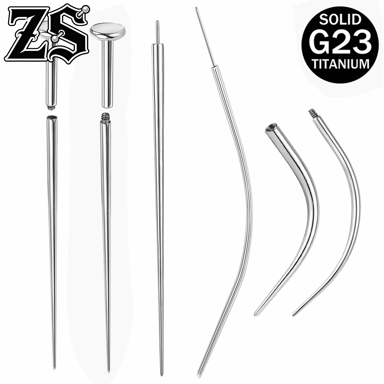 ZS ASTM F136 Titanium Steel 1- - Zs Body Jewelry 评论和价格