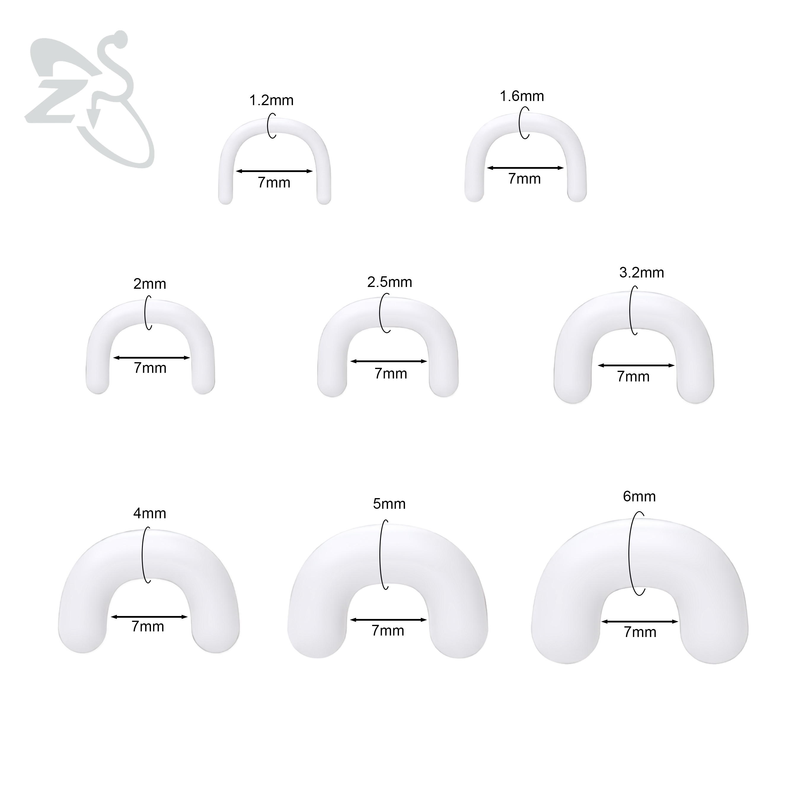 ZS 1 PC U Shape Acrylic Nose R - Zs Body Jewelry 评论和价格