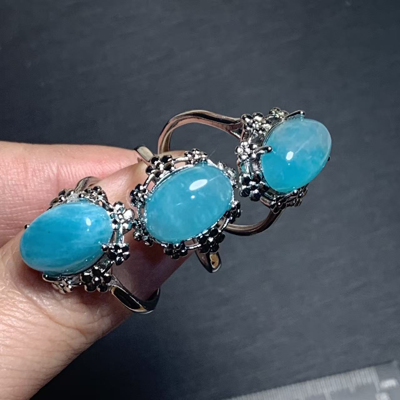 46 Natural Amazonite Ring Adju - Body Jewelry Wholesale 评论和价格