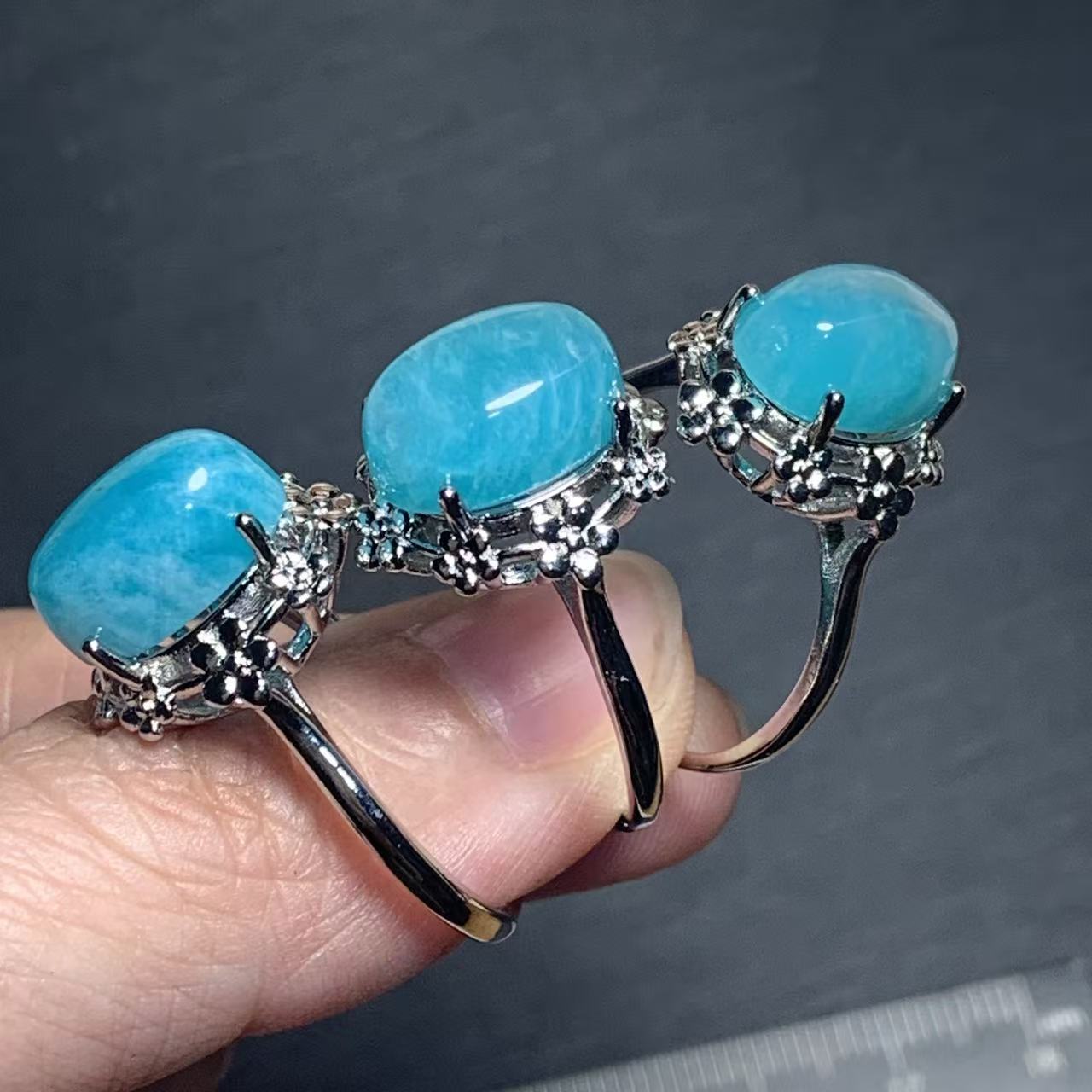 46 Natural Amazonite Ring Adju - Body Jewelry Wholesale 评论和价格