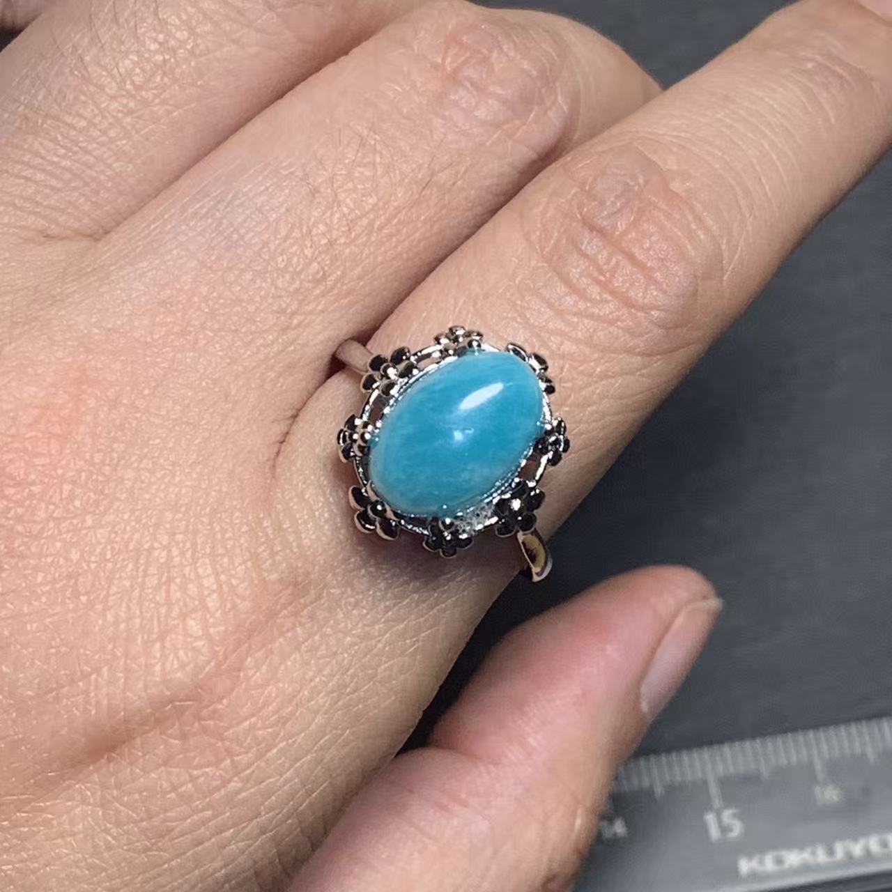 46 Natural Amazonite Ring Adju - Body Jewelry Wholesale 评论和价格