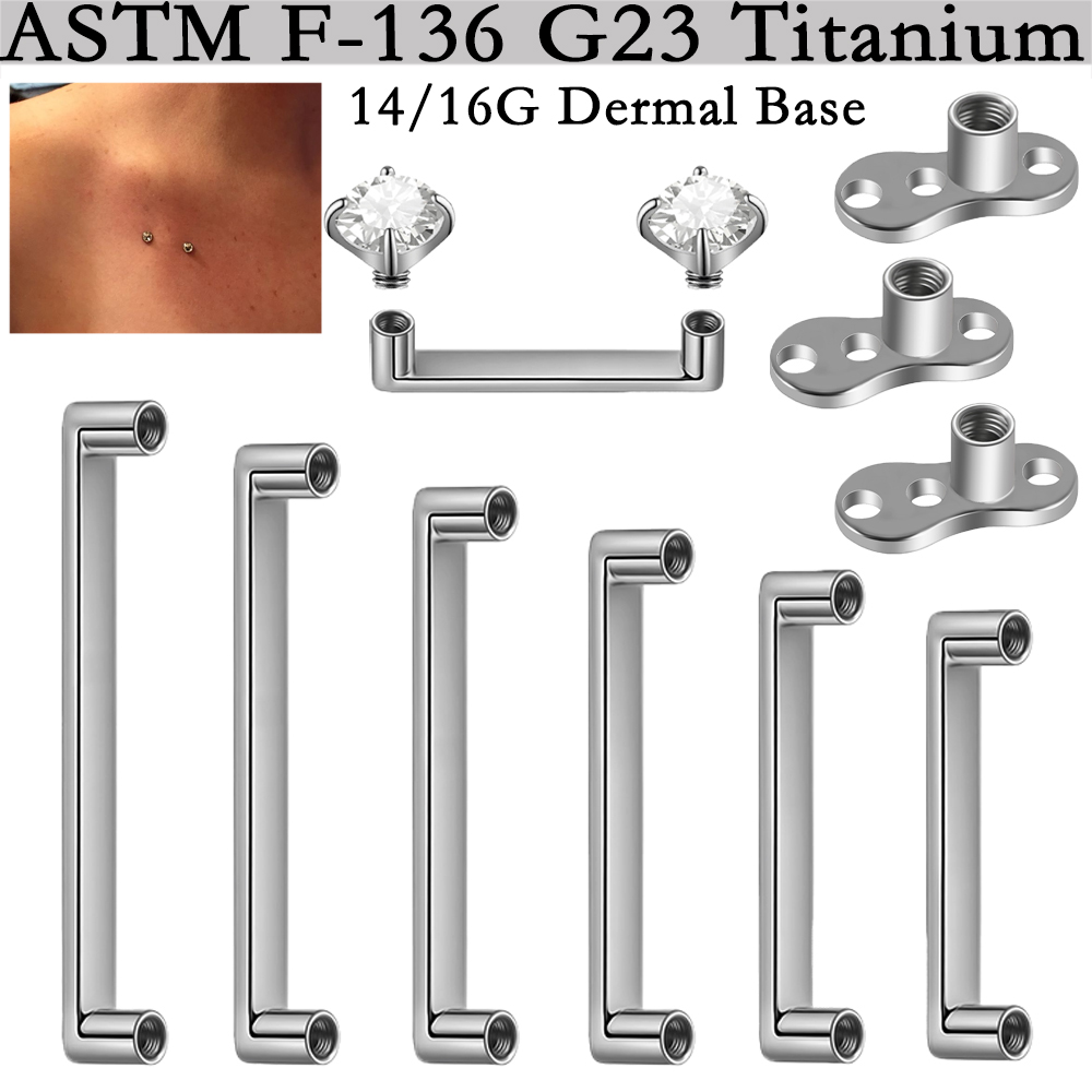 5/1PCS G23 Titanium Surface Pi - Body Jewelry Dermal 评论和价格