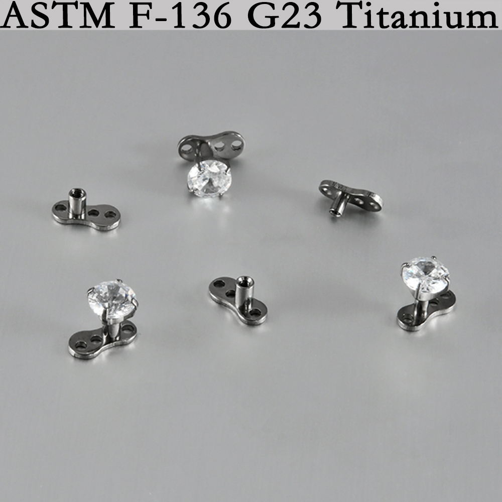 5/1PCS G23 Titanium Surface Pi - Body Jewelry Dermal 评论和价格