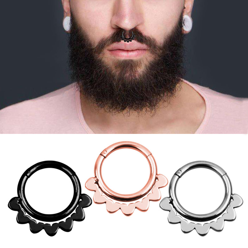 1PC Punk Styles Nose Ring Clic - Body Jewelry Earrings 评论和价格