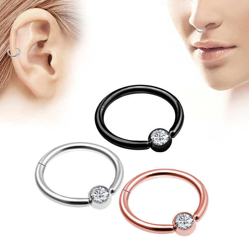 1PC Punk Styles Nose Ring Clic - Body Jewelry Earrings 评论和价格