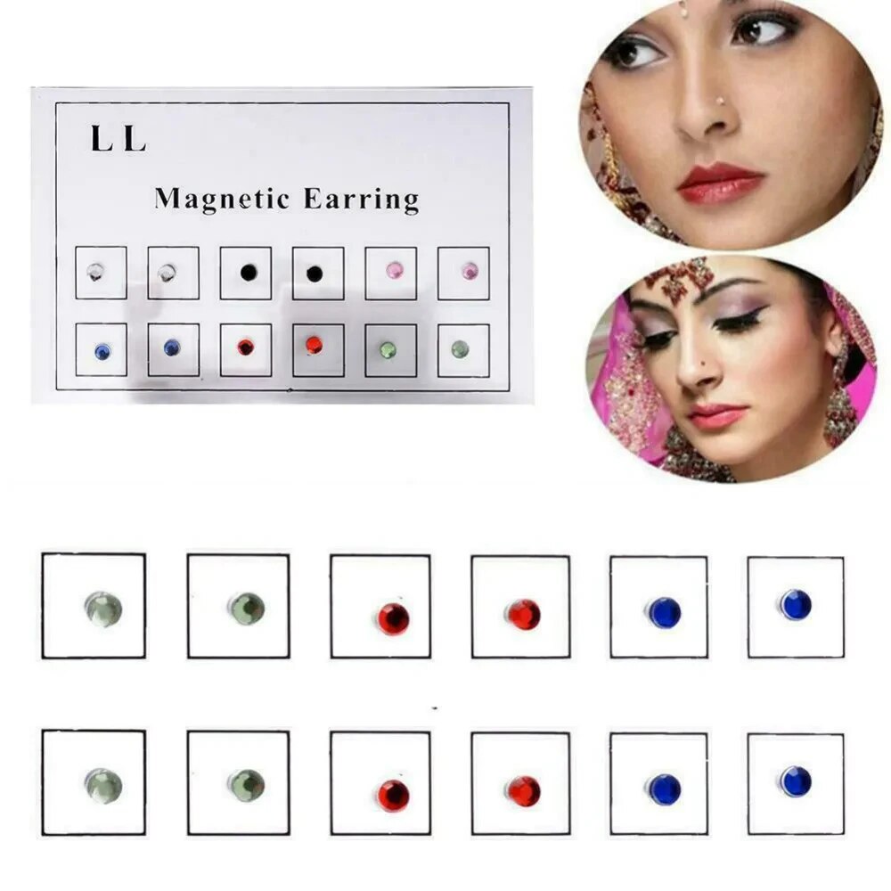 12PCS/Card Fake Cheater Non Pi - Body Jewelry Earrings 评论和价格