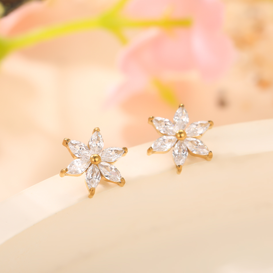 1/5PCS Titanium Crystal Flower - Body Jewelry Dermal 评论和价格