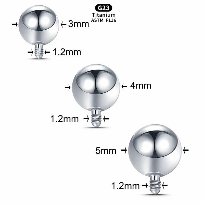 1PCS Internally Threaded Ball  - Body Jewelry Dermal 评论和价格
