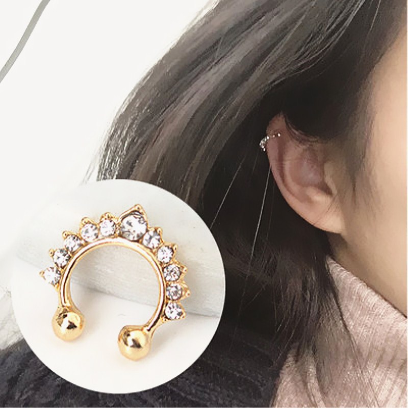 1PC U-Shape Nose Clip Fake Nos - Body Jewelry Earrings 评论和价格
