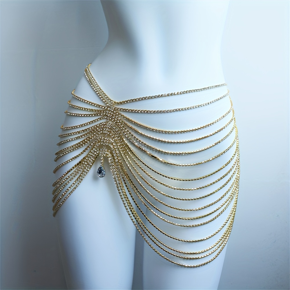 1PCS Sexy Shiny Tassel Crystal - Body Jewelry Luxury 评论和价格
