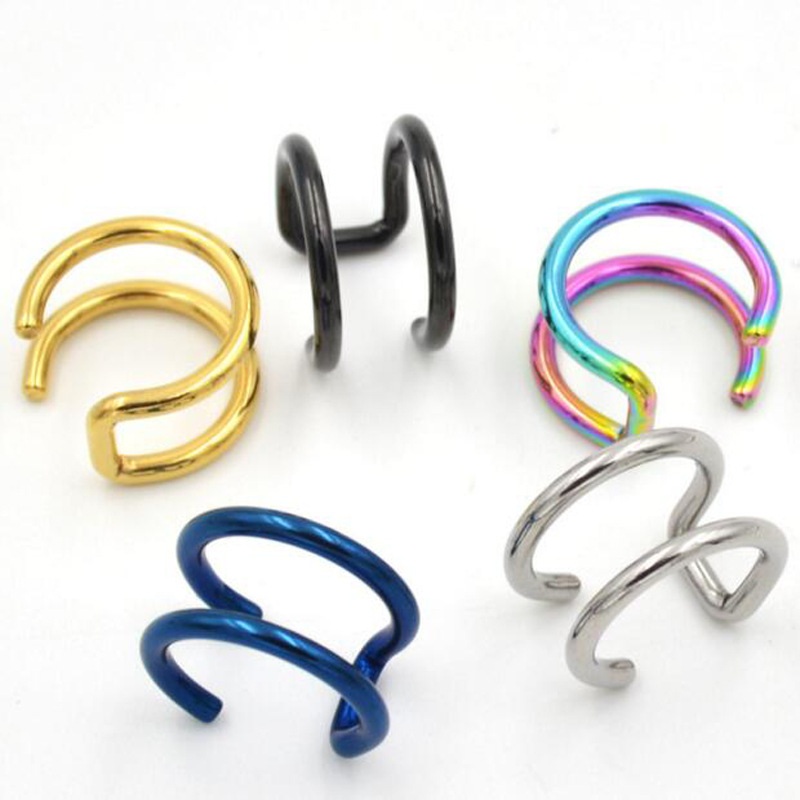 2Pcs 316L Stainless Steel Clip - Body Jewelry Earrings 评论和价格