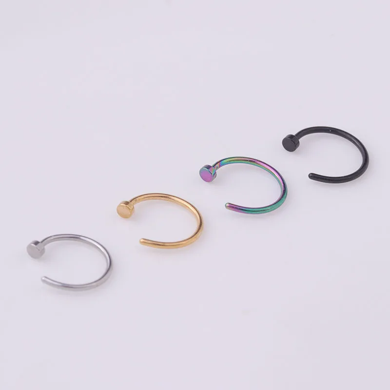 5pcs/lot 20G Nose Ring Hoop, 6 - Body Jewelry Earrings 评论和价格