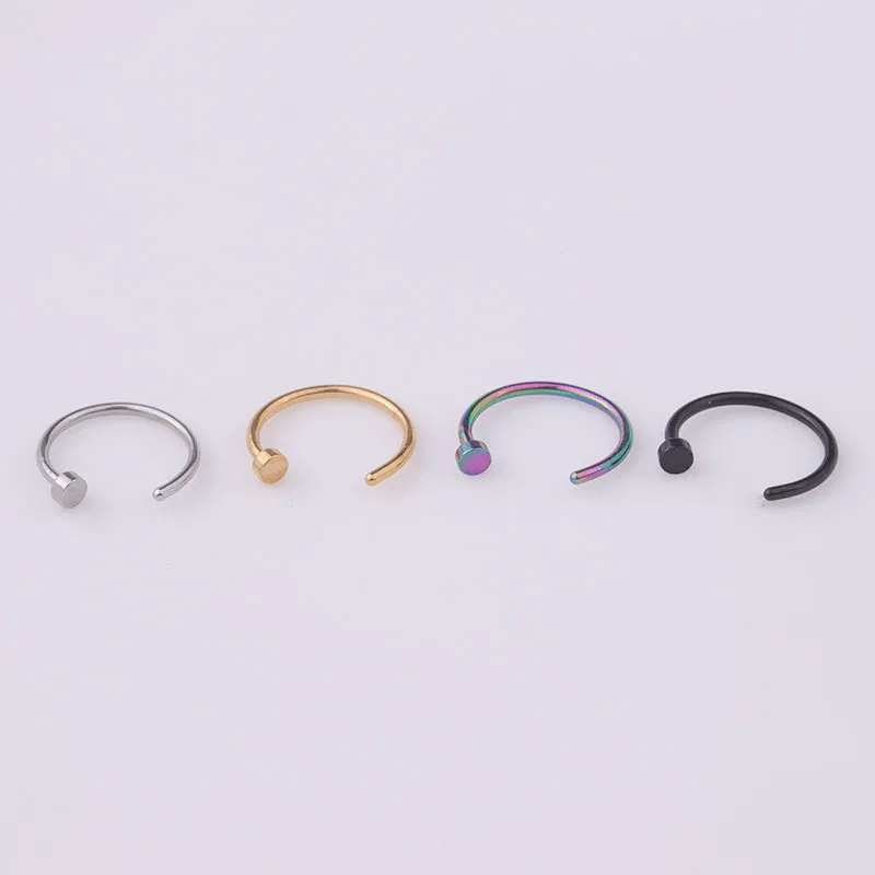5pcs/lot 20G Nose Ring Hoop, 6 - Body Jewelry Earrings 评论和价格