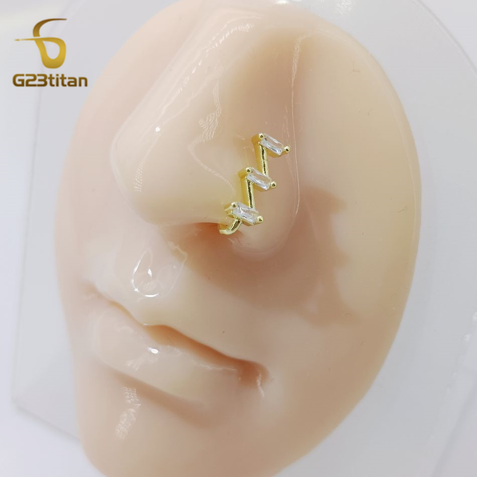 1pc Fake Nose Piercing Ring Wo - Body Jewelry Earrings 评论和价格
