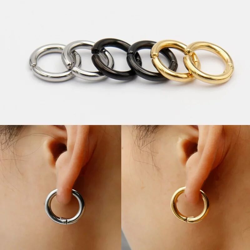 2/6Pcs Fake Huggie Hoop Earrin - Body Jewelry Earrings 评论和价格