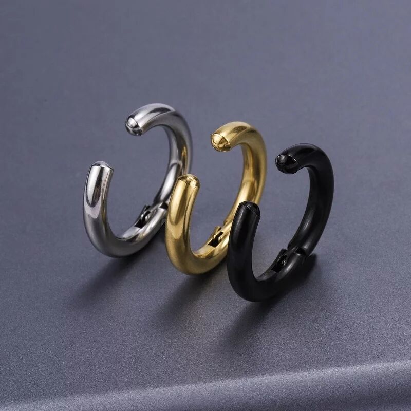 2/6Pcs Fake Huggie Hoop Earrin - Body Jewelry Earrings 评论和价格