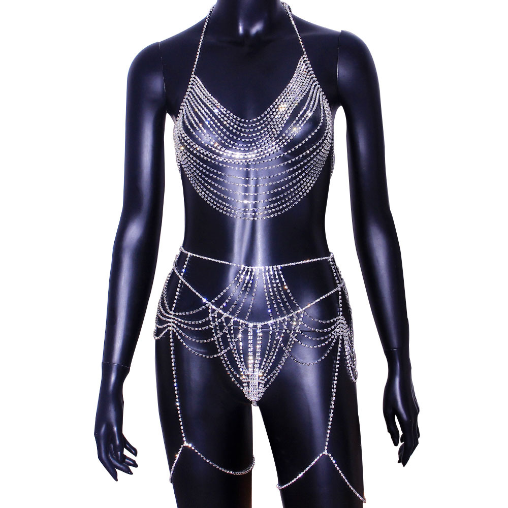 Sexy Body Chain Waist Chain Cr - Body Jewelry Retainers 评论和价格