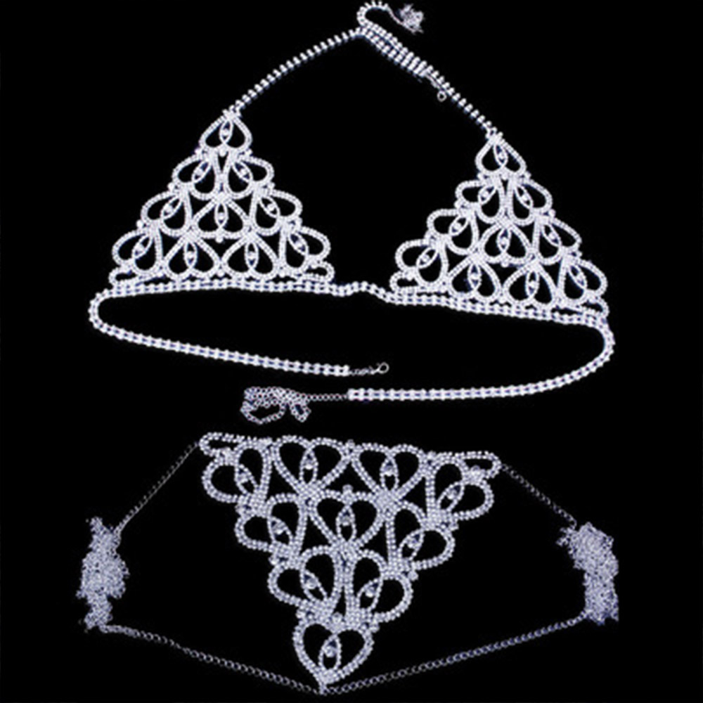 Fashion Rhinestone Heart Bra T - Body Jewelry Retainers 评论和价格
