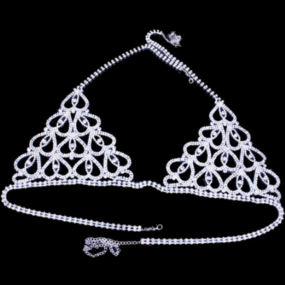 Fashion Rhinestone Heart Bra T - Body Jewelry Retainers 评论和价格