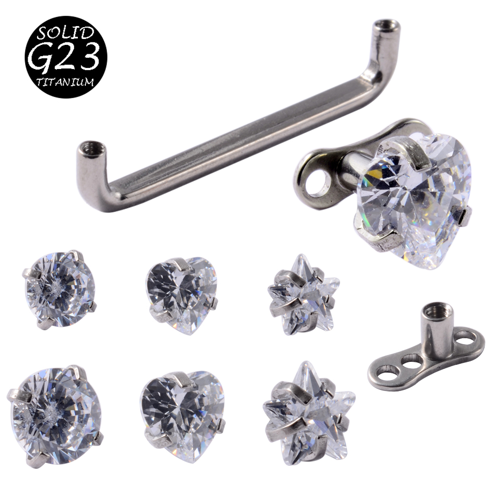 1Peice G23 Titanium Dermal Anc - Body Jewelry Dermal 评论和价格