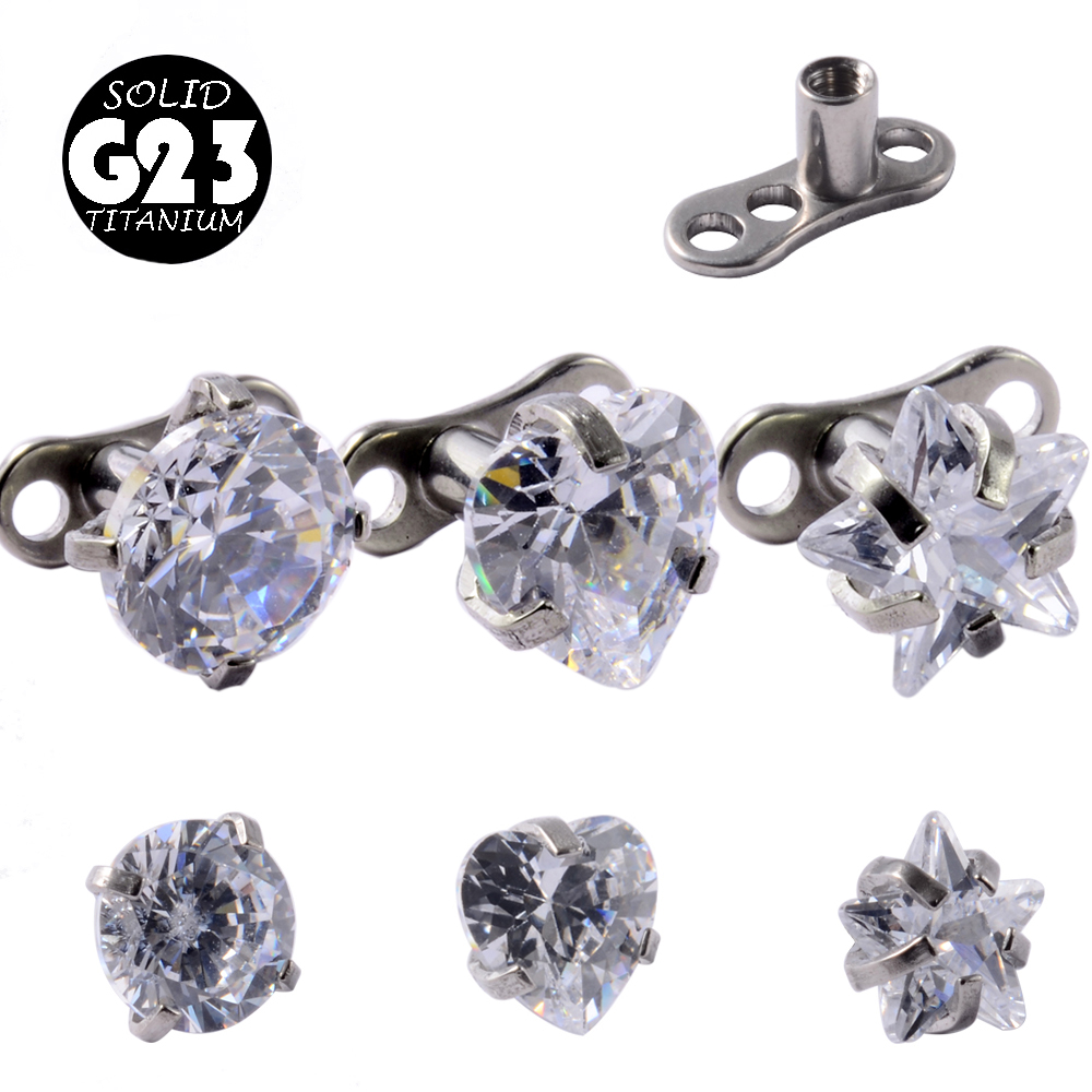 1Peice G23 Titanium Dermal Anc - Body Jewelry Dermal 评论和价格