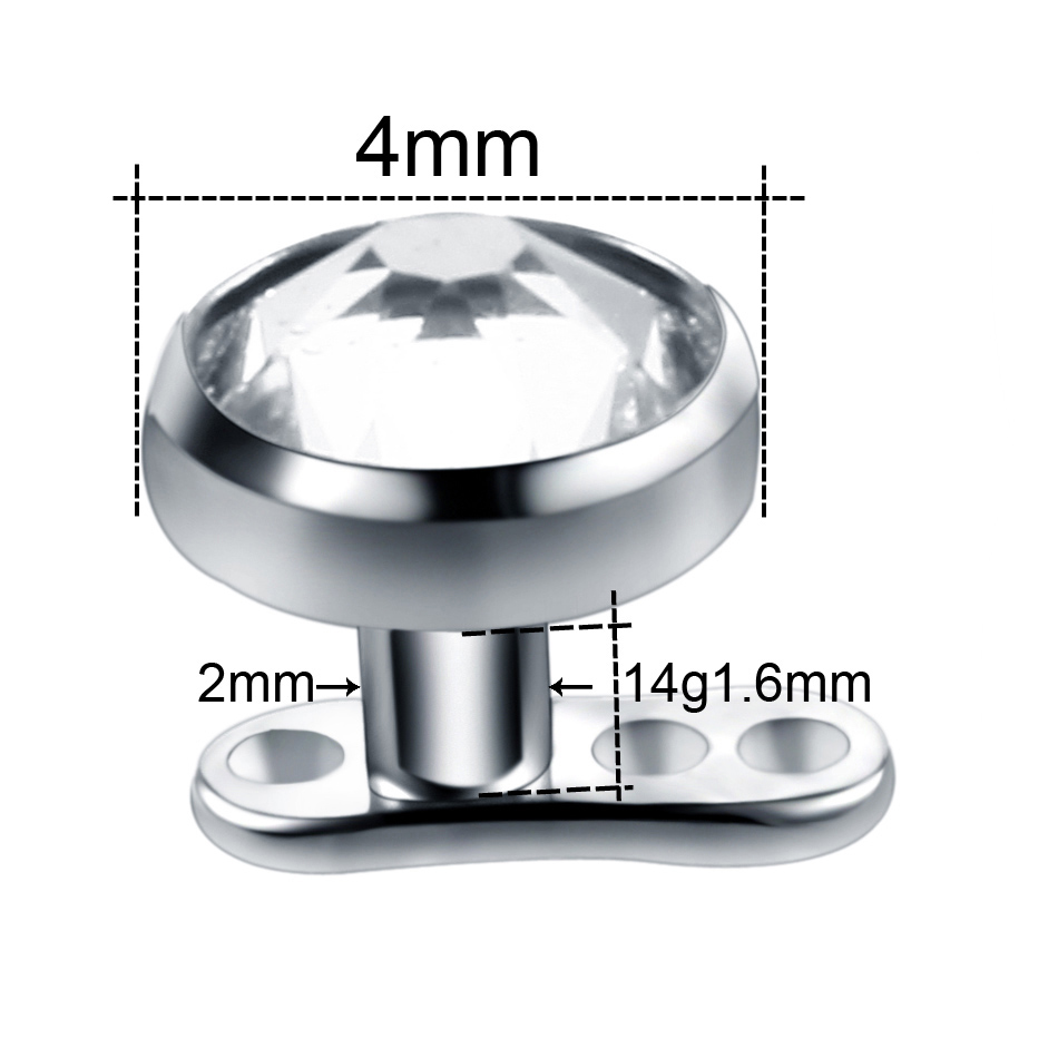 10pcs/lot Titanium Micro Derma - Body Jewelry Dermal 评论和价格