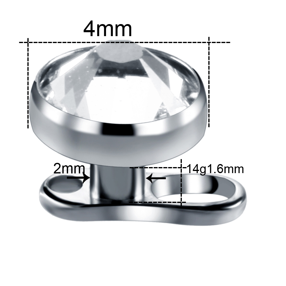 10pcs/lot Titanium Micro Derma - Body Jewelry Dermal 评论和价格