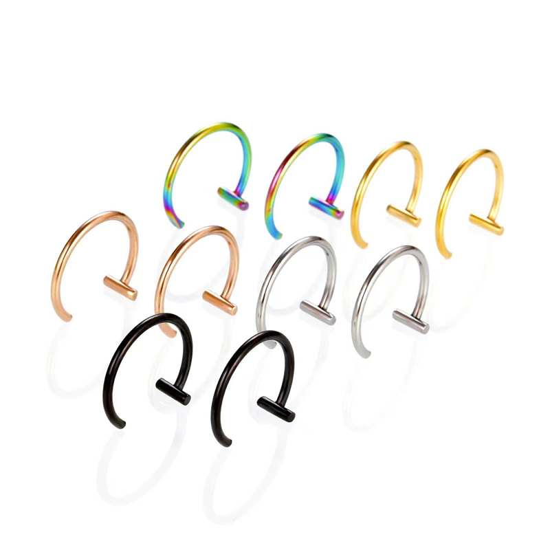 18G Surgical Steel Lip Ring Ha - Body Jewelry Earrings 评论和价格