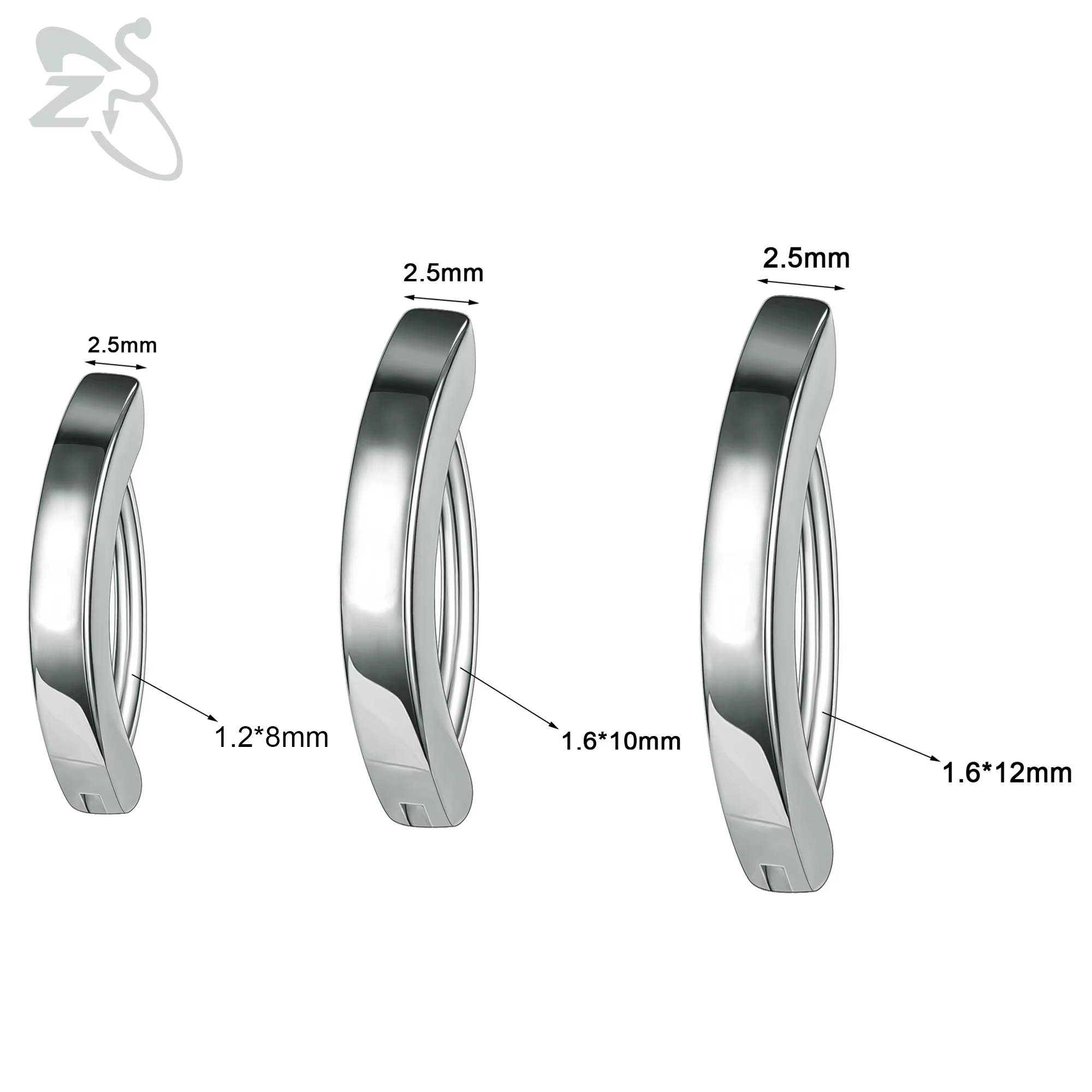 ZS 1 PC 14G/16G Stainless Stee - Zs Body Jewelry 评论和价格