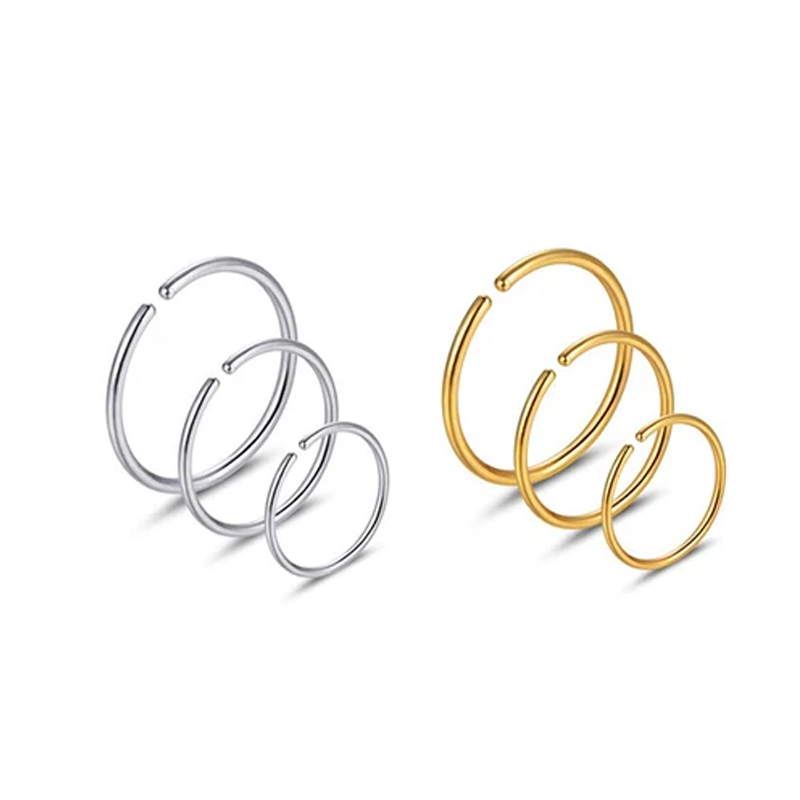 6pcs/lot Hypoallergenic Nose R - Body Jewelry Earrings 评论和价格