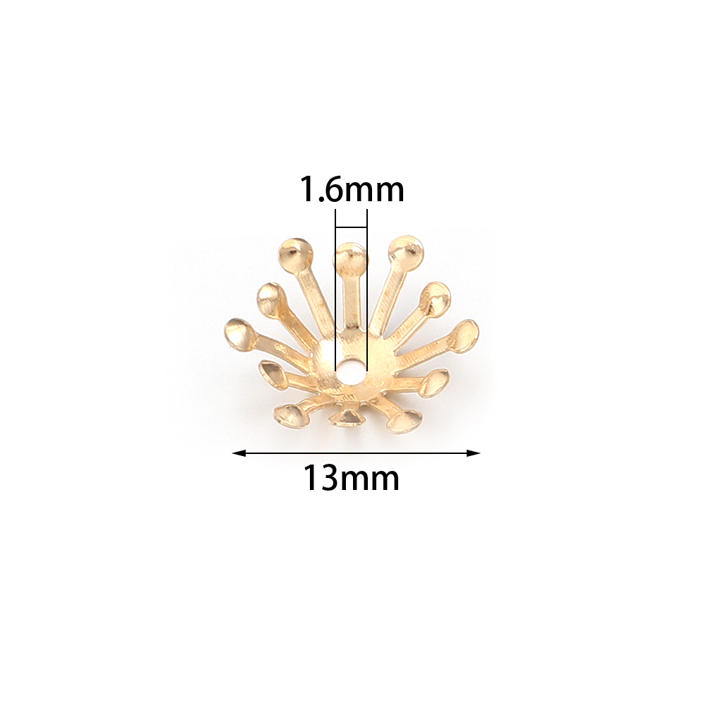 100Pcs Diameter 13MM Gold Colo - Body Jewelry Wholesale 评论和价格