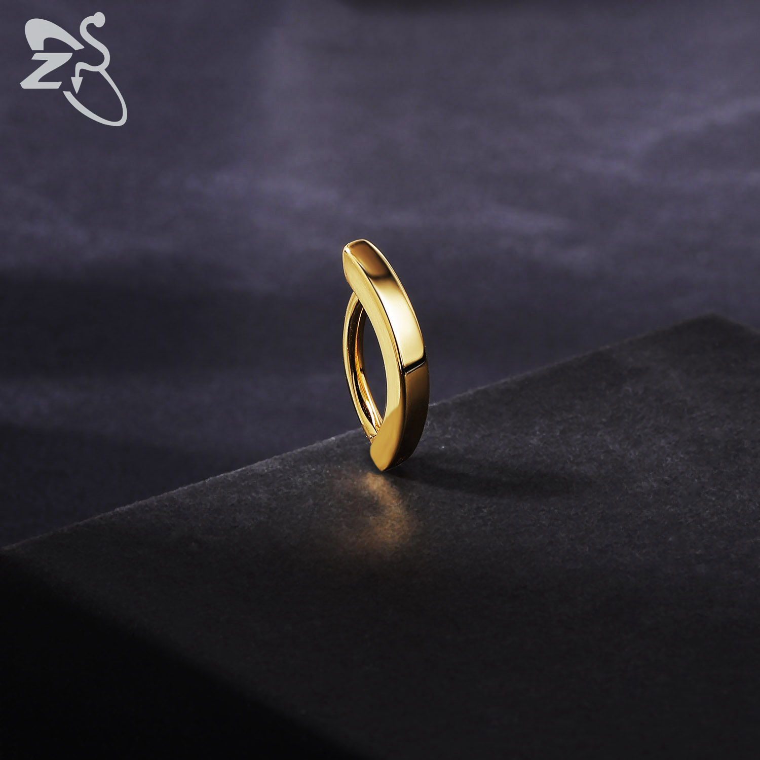 ZS 1 PC Gold Color 14K 925 Sil - Zs Body Jewelry 评论和价格