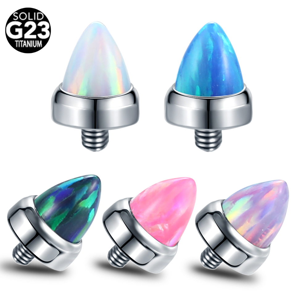 1PC Titanium Claw Set Opal Bul - Body Jewelry Dermal 评论和价格