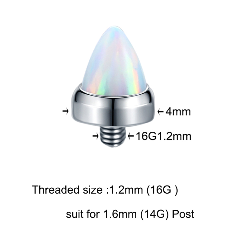 1PC Titanium Claw Set Opal Bul - Body Jewelry Dermal 评论和价格