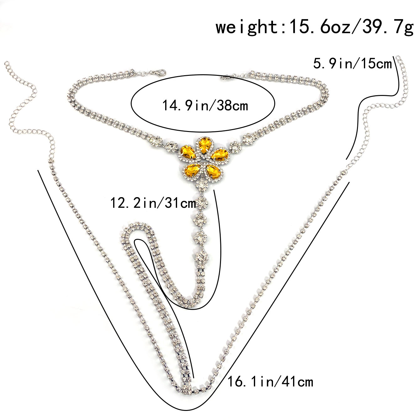 1pc Flower Shaped Sexy Rhinest - Body Jewelry Usa 评论和价格
