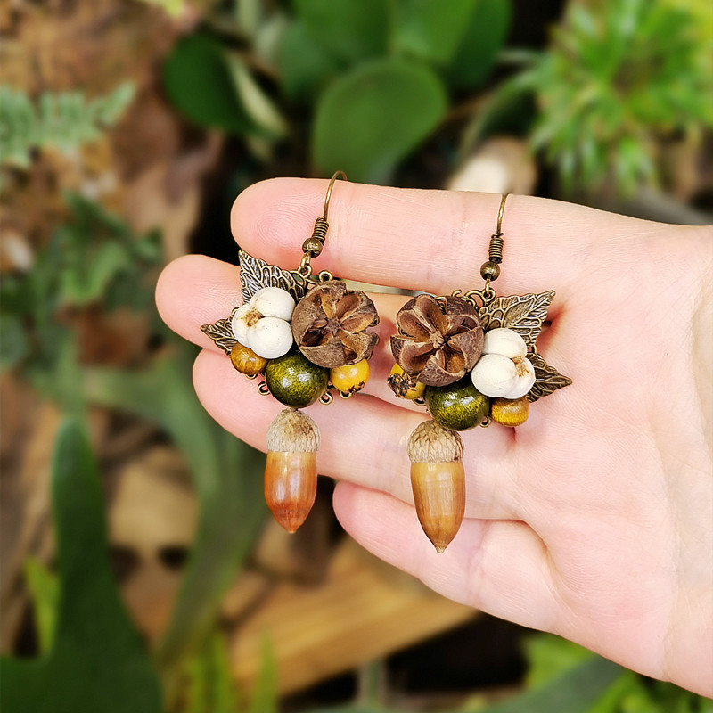 Vintage Wooden Plant Earring U - Body Jewelry Wholesale 评论和价格