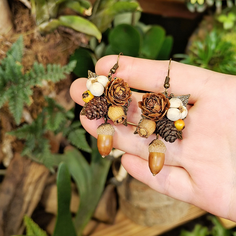 Vintage Wooden Plant Earring U - Body Jewelry Wholesale 评论和价格