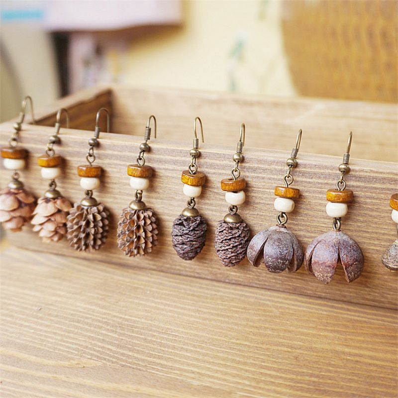 Vintage Wooden Plant Earring U - Body Jewelry Wholesale 评论和价格