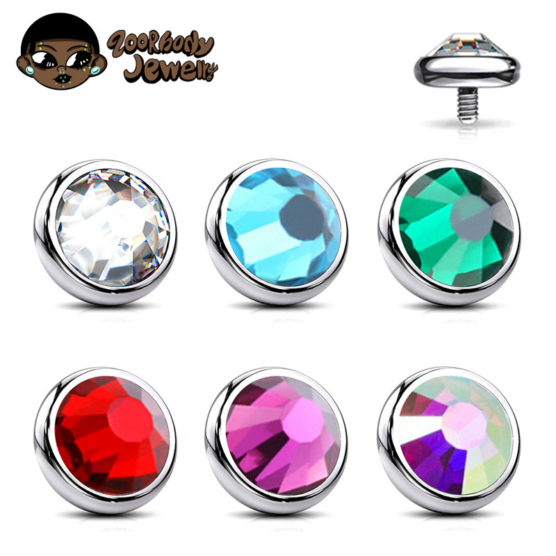 1PCS ASTM F136 Titanium Bezel  - Body Jewelry Dermal 评论和价格