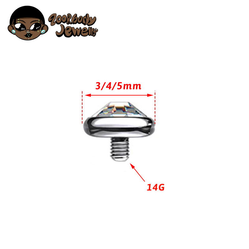 1PCS ASTM F136 Titanium Bezel  - Body Jewelry Dermal 评论和价格